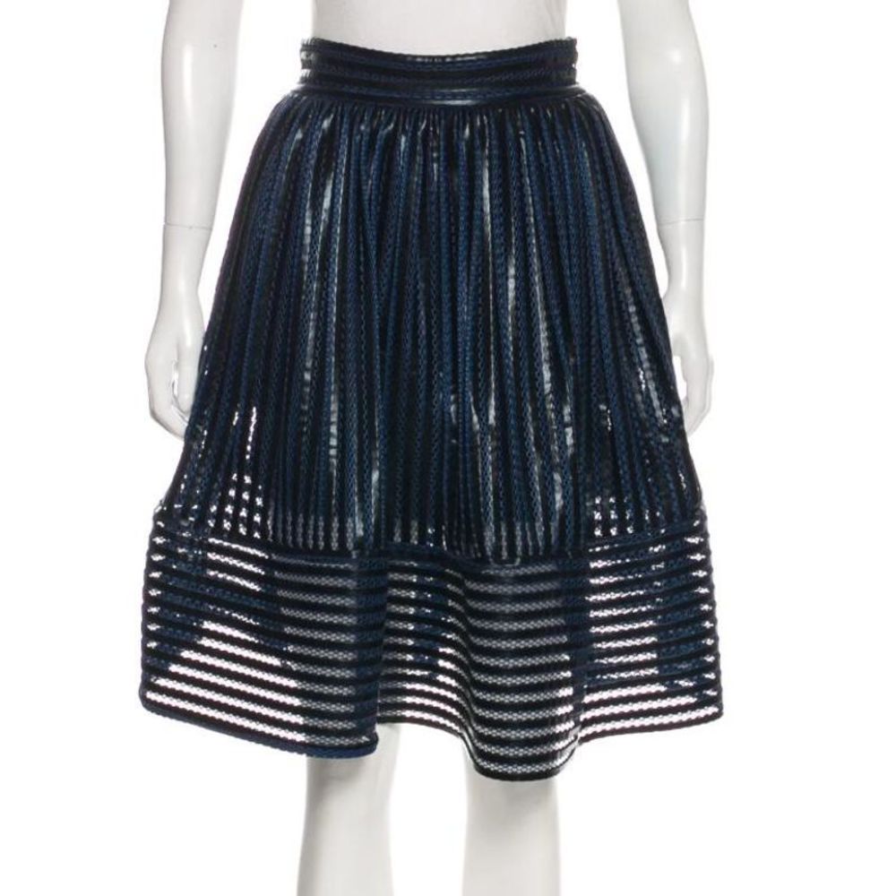 MAJE Laser cut A-Line Knee-Length Skirt, US 1/XS
